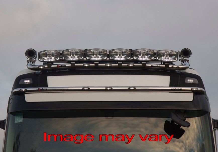 Aluminum VisorBar for Volvo FH4 Globetrotter & XL | 5 Amber LEDs
