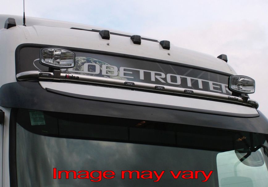 Stainless Steel VisorBar for Volvo FM/FH2 | 5 Amber LEDs