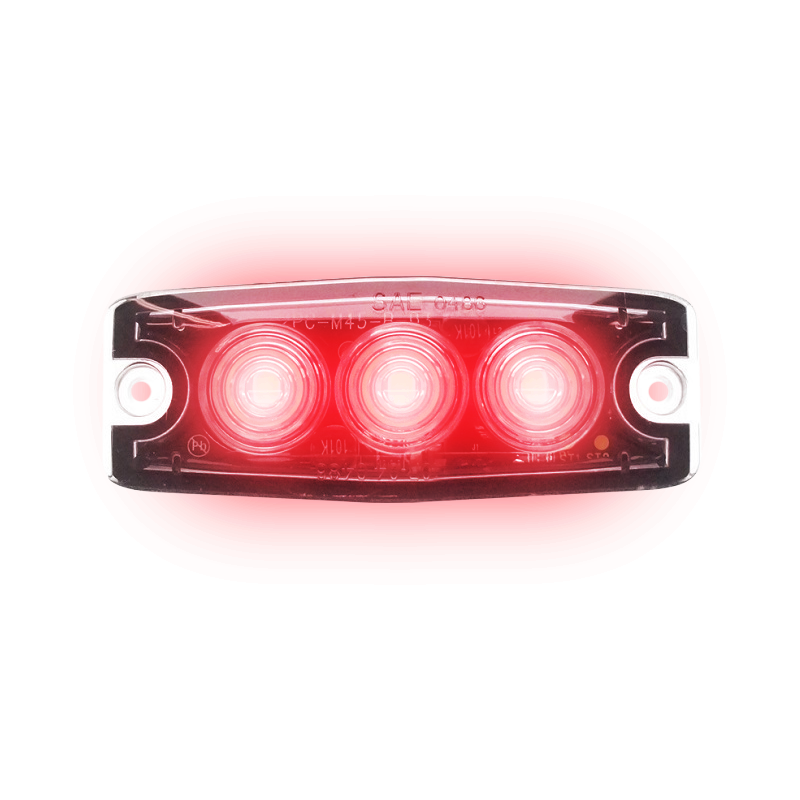 Ultradunne 3-LED Flitser - Rood