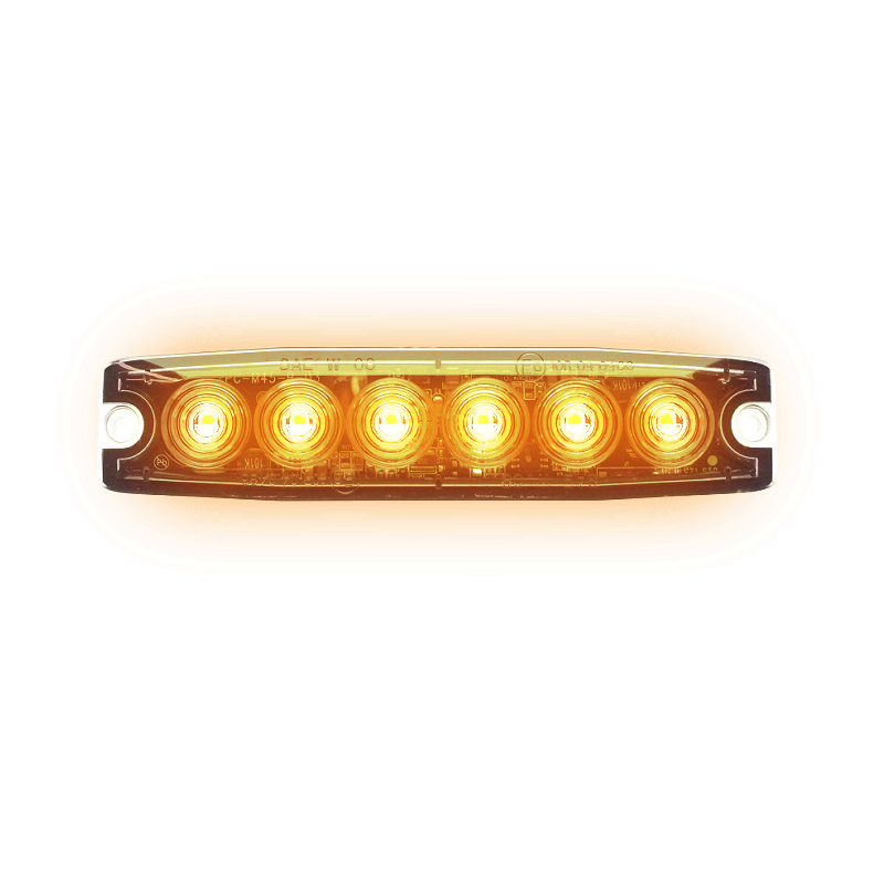 6-LED Ultra Thin Strobe Light - Amber