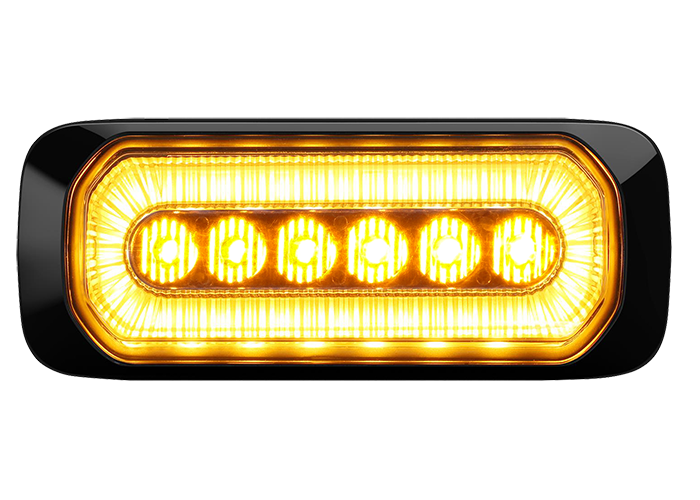 ORANJE LED FLITSER MET ORANJE POSITIELICHT