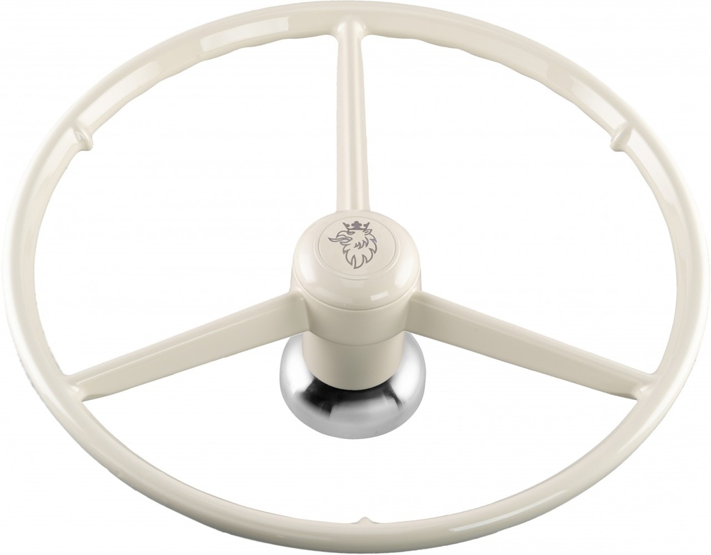 3-Spaaks Retro Stuur 53cm voor Scania R-Serie & NextGen | Wit met Griffioen Logo