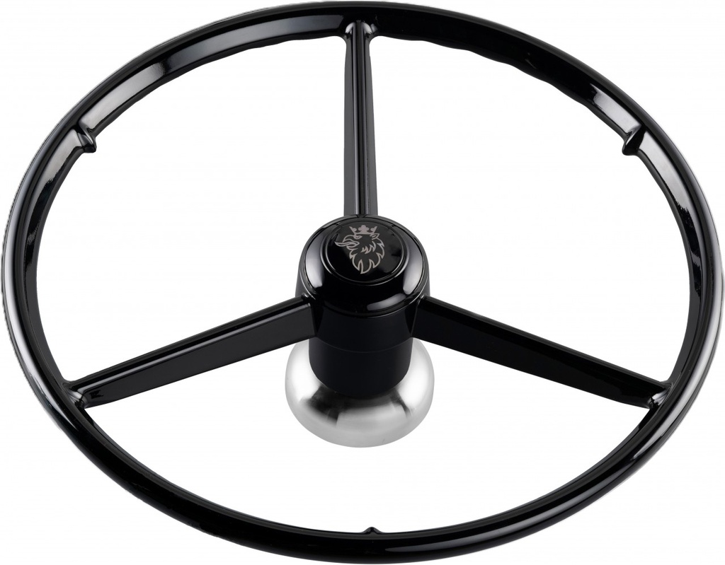 3-Spaaks Retro Stuur 53cm voor Scania R-Serie & NextGen | Zwart met Griffioen Logo