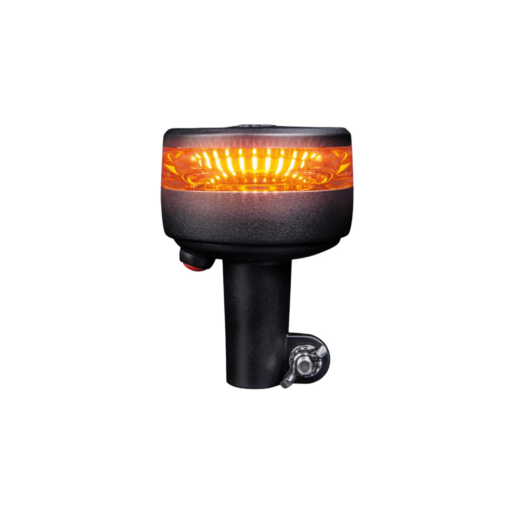 Cruise Light LED Zwaailamp met Oranje Lens | Stangmontage | Ø90mm