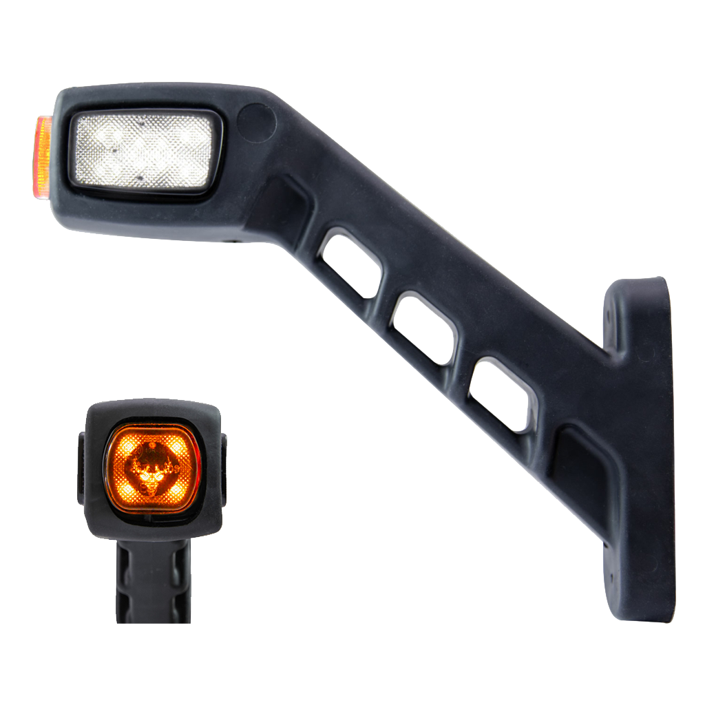 Freedom 3-Kleuren LED Breedtelamp 191mm Haaks | Rechts