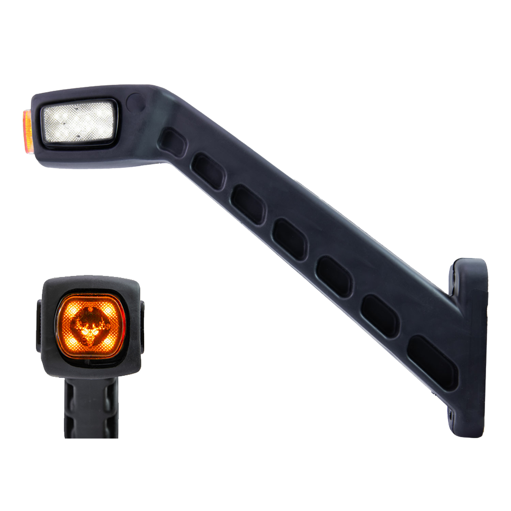 Freedom 3-Kleuren LED Breedtelamp 259mm Haaks | Rechts