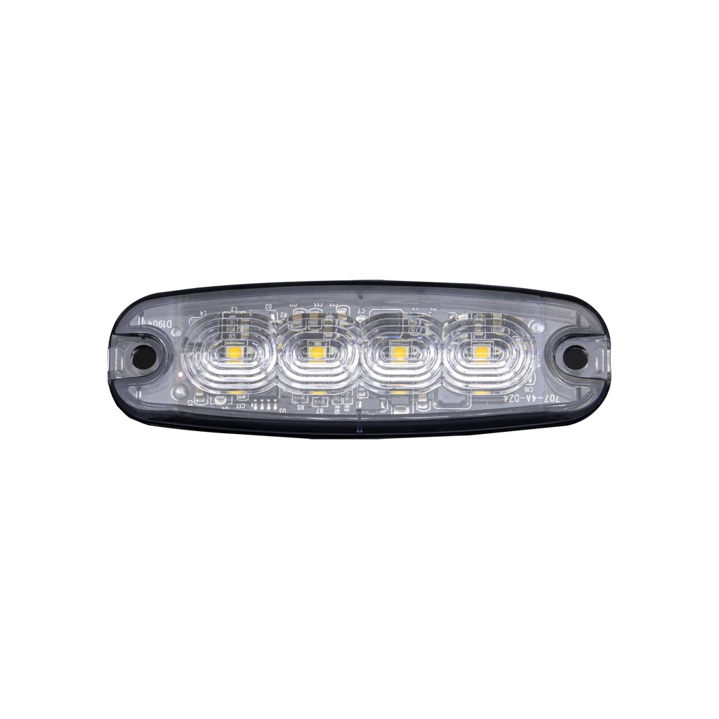 4 LED Flitser Ultradun - Oranje 9-30V