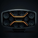 Dark Knight Insane LED Verstraler Ovaal + Flitser