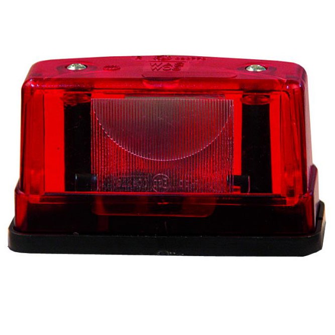 Kentekenplaatlicht met Halogeenlamp Rood 12-24V