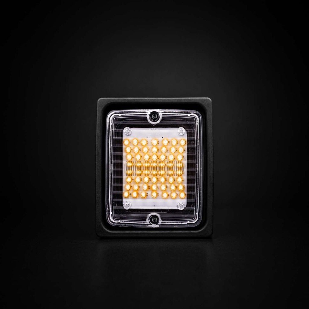 IZE LED Flitslamp Oranje met Heldere Lens