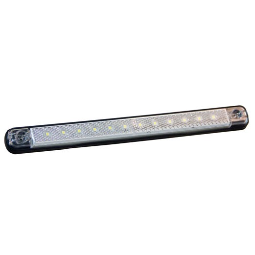 12-LED Position Light with Reflector 12-24V - White