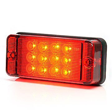 LED Mistlicht Mini 12-24V met Rood Glas