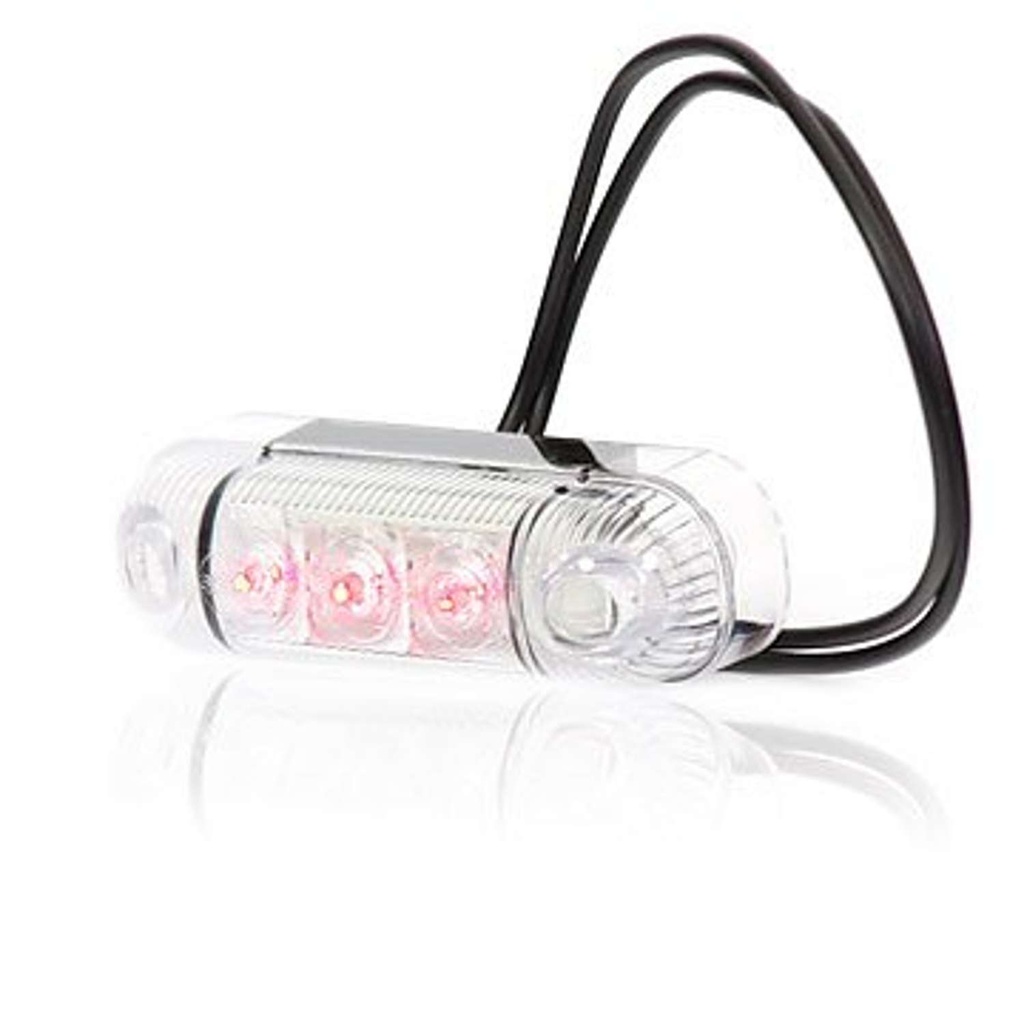 3-LED Positielicht Opbouw 12-24V - Rood