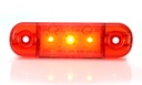 WAS 3-LED Ultradun Positielicht 9-36V - Rood