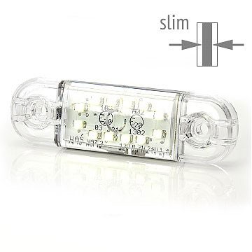 WAS 12-LED Ultradun Positielicht 9-36V - Wit