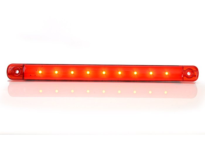 WAS 9-LED Ultradun Positielicht 9-36V - Rood