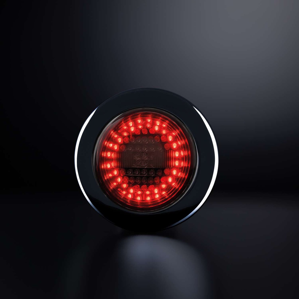 IZE LED Dark Knight Achteruitrij-/ mistlicht Rond
