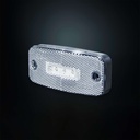 LED Side Marker Light 12-24V + 5m Cable - White