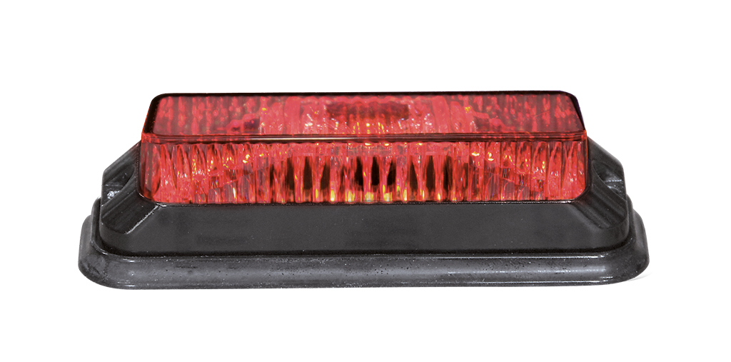4-LED "HP FLASH" Strobe/Warning Light Red 12-24V
