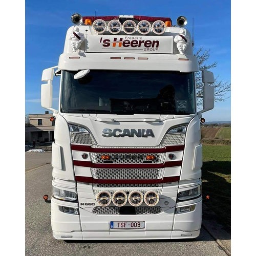 Bumper Spoiler for Scania NextGen with Low Bumper | Type 5 Short | 2 Lightholes