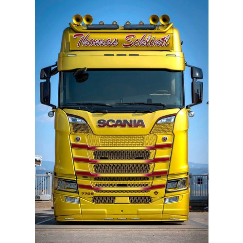 Bumper Spoiler for Scania NextGen with Medium Bumper | Type 4 | 5 Lightholes