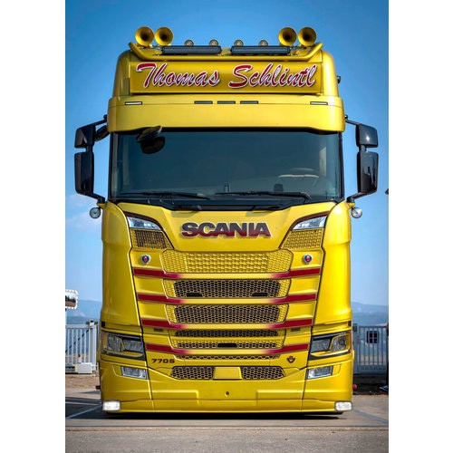 Bumperspoiler voor Scania NextGen met Medium Bumper | Type 4 Kort | 2x Witte Talmu