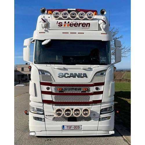 Bumperspoiler voor Scania NextGen met Lage Bumper | Type 5 Kort | 2x Witte Talmu