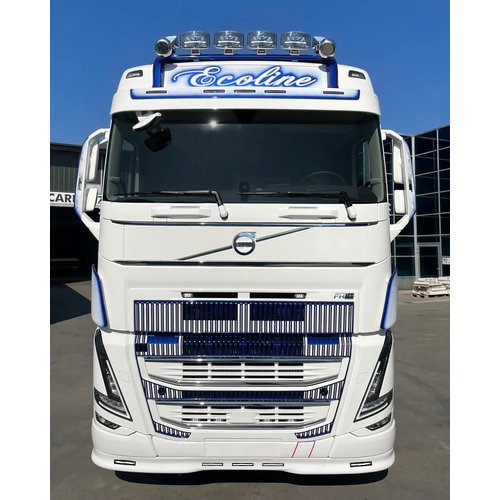 Bumper Spoiler for Volvo FH4/4B | Type 1 | 12cm Deeper | 5 Lightholes