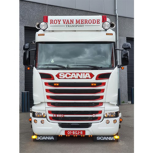 Zonneklep voor Scania Streamline 2013+ Topline | Type 2A | Vlak | 2 Lampgaten