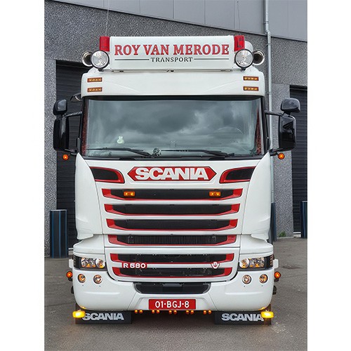 Sunvisor for Scania Streamline 2013+ Topline | Type 3A | Smooth | 4 Lightholes