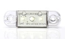 WAS 3-LED Ultradun Positielicht 9-36V - Wit met 5 Meter Kabel