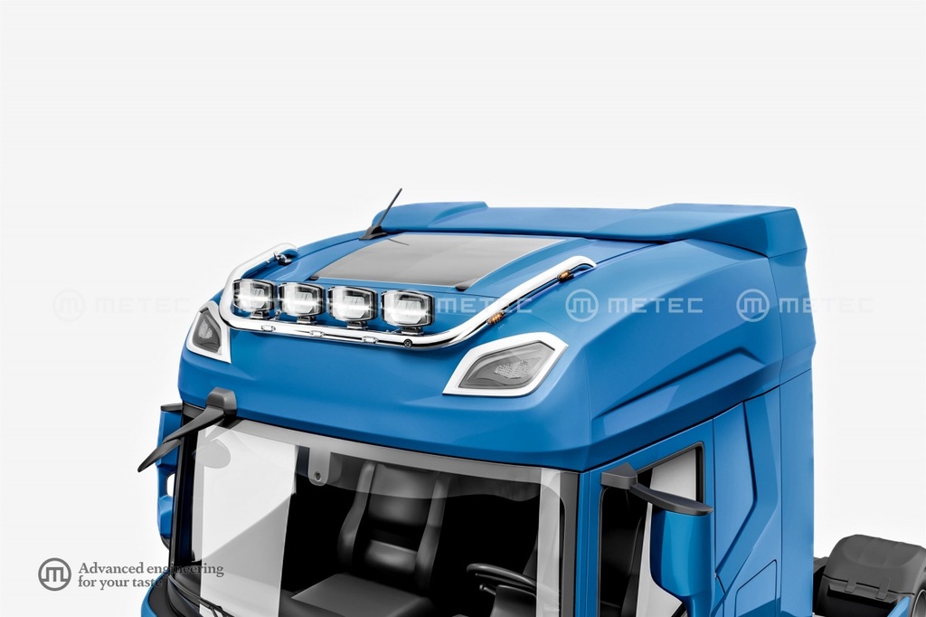 RVS Dakbeugel "TOP" voor DAF NGD XF/XG | 3 Witte + 4 Oranje LEDs