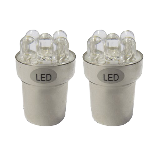 BA15s Lampen met 5 SMD LEDs Wit | Set van 2 stuks