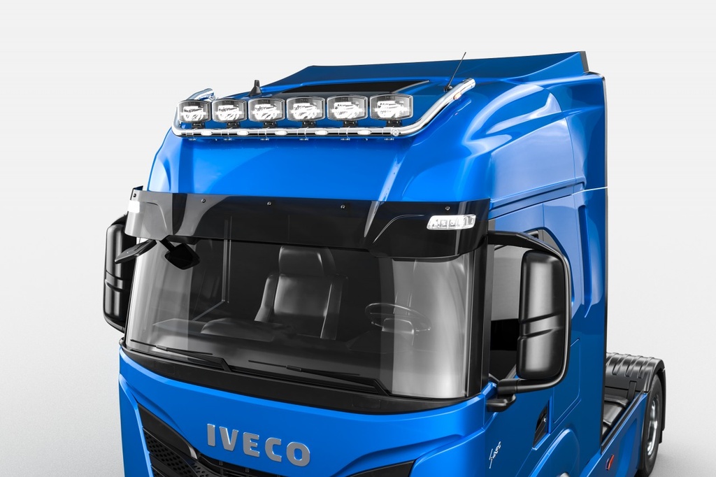RVS Dakbeugel voor Iveco S-Way | Breed Model | 5 Witte + 2 Oranje LEDs