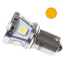 BA15s Lampen met 8 SMD LEDs Oranje | Set van 2 stuks