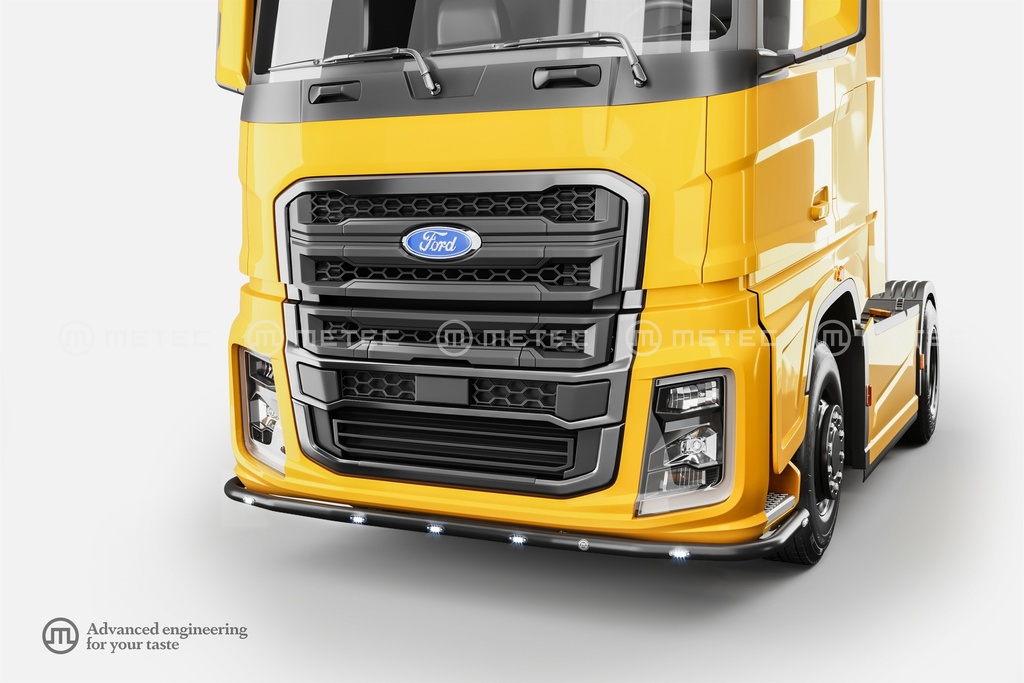 RVS Spoilerbar "F-LINER" voor Ford F-Max | 5 Witte + 2 Oranje LEDs | Zwart