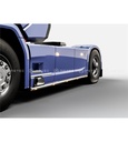 RVS Sidebars voor Scania NextGen R&S | Wielbasis 3750mm | 5 Oranje LEDs