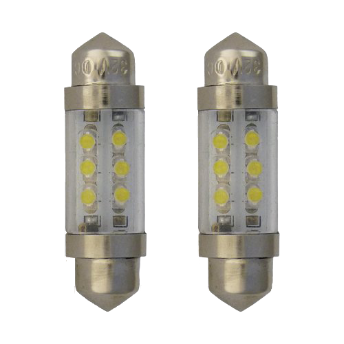 SV8.5 Buislampen Kort | 4 LEDs Wit | Set van 2 stuks