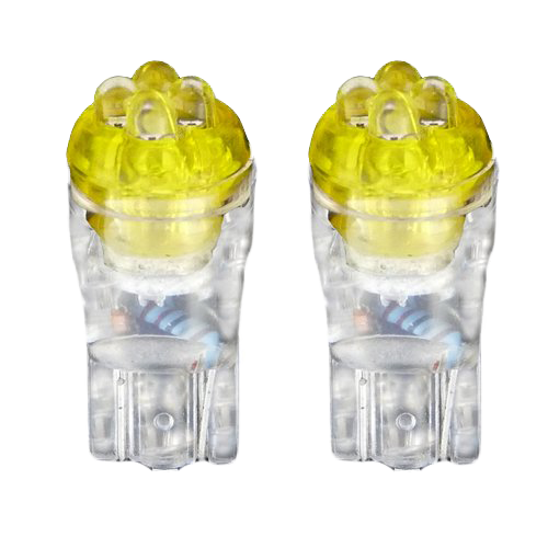 T10 Wedge Lampen 4-LED Oranje | Set van 2 Stuks