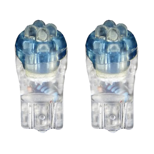 T10 Wedge Lampen 4-LED Blauw | Set van 2 Stuks