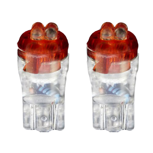 T10 Wedge Lampen 4-LED Rood | Set van 2 Stuks