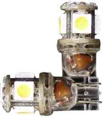 T10 Wedge Lampen met 5 SMD LEDs Wit | Set van 2 stuks