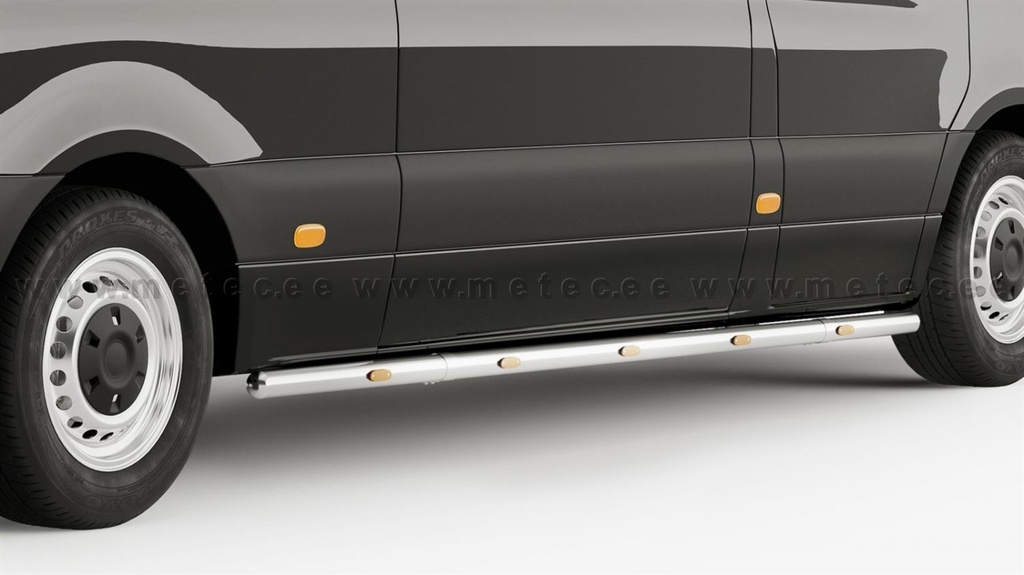 Metec Sidebars voor Mercedes Sprinter 2013+ & Volkswagen Crafter 2007+ | Lange Wielbasis 4325mm | 5 Oranje LEDs
