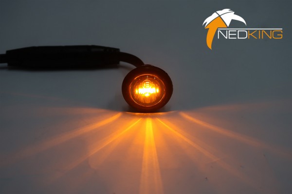 Oranje LED Positielicht Rond 12/24V | Smoked Lens