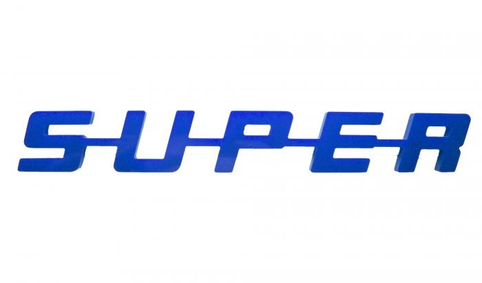 SUPER Logo Kunststof | Blauw