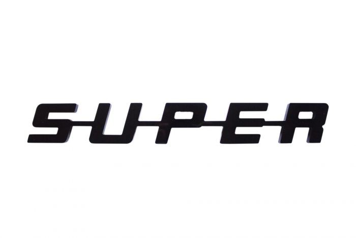 SUPER Logo Kunststof | Zwart