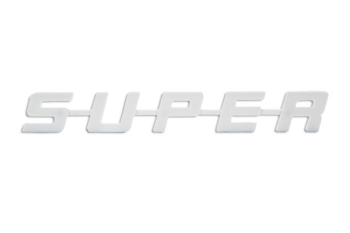SUPER Logo Kunststof | Wit