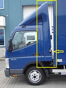 Sidefenders for Mitsubishi Canter Fuso Comfort 2003+ | Compatible with Medium Spoilers