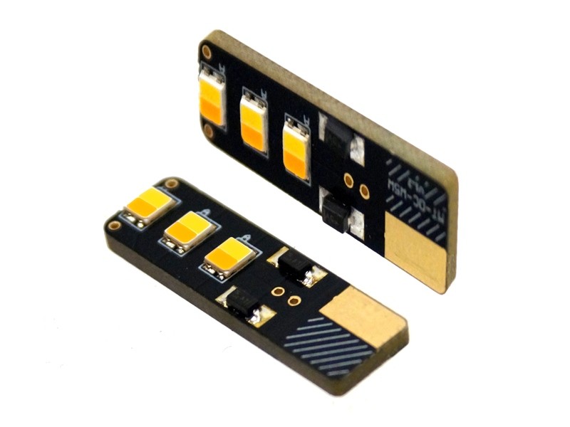 T10 Dual Color LED Lampen 24V Oranje / Xenon Wit | Set van 2 stuks