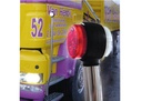 RVS Bumperpeilers met Rood/Wit LED Toplicht